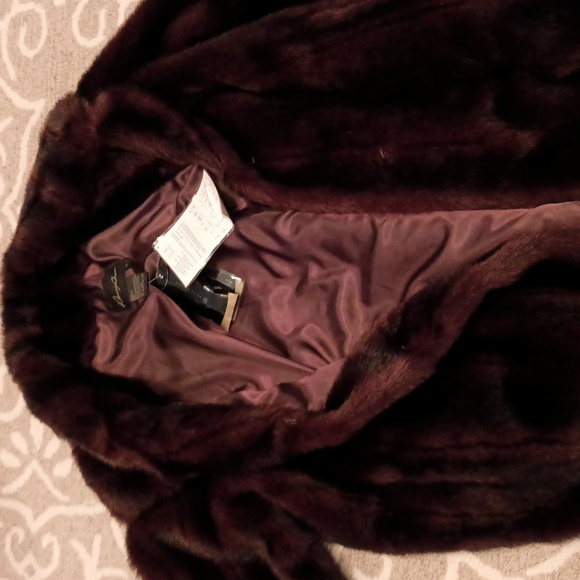 Dennis Basso Faux Fur Mink Coat - Picture 4 of 6